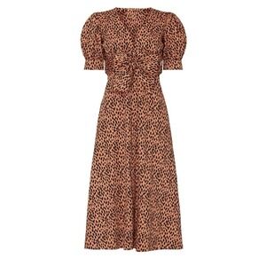 Love‎ Whit puff sleeve dot dress size Meduim.